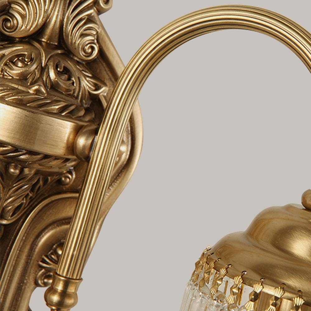 Lampada da parete Villa Sconce di lusso moderna in cristallo Apparecchi in ottone Illuminazione Camera Art Decor Sala pranzo Corridoio Living Hotel Decorazione apparecchio