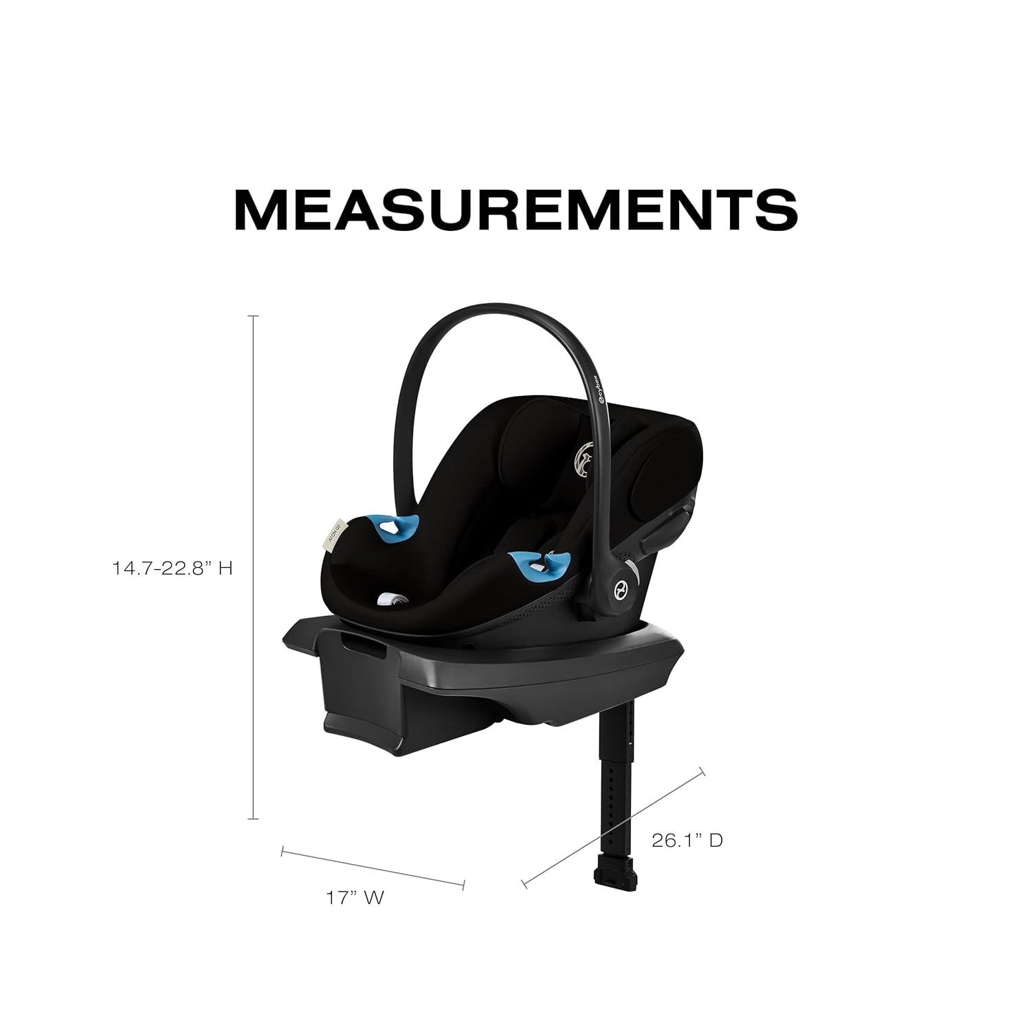Aton G2 Infant Car Seat with Load Leg Base - Moon Black