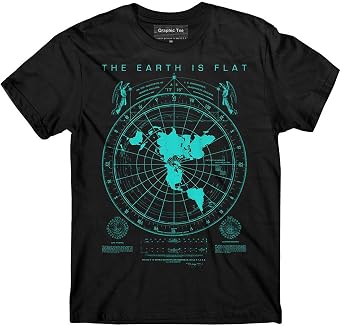 Flat Earth Map t-Shirt, Earth is Flat, Firmament, NASA Lies, New World Order