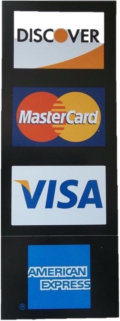 Credit Card Decals, 4 Piece