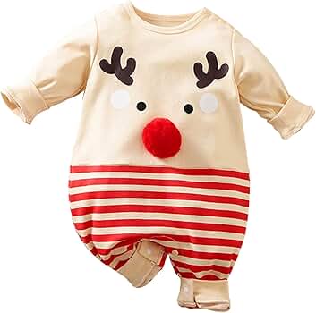 Newborn Christmas Baby Girl Newborn Baby Reindeer Dress Baby1