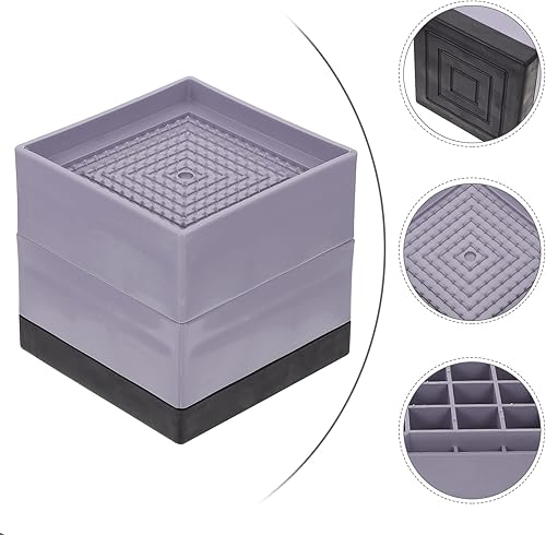 Miniatura 4 de Veemoon Protectores de suelo para patas de silla, elevadores de muebles de piso, elevadores de muebles de cama, elevador de altura de plástico,