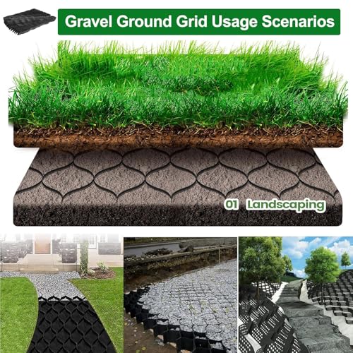 Grille de gravier extensible stabilisateur de sol extérieur 5cm - 8