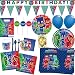 Produktbild HHO PJ Masks Party-Set 151tlg. Teller Becher Servietten 2Tischdecken Wimpel Einladung Tüten Trinkhalme Besteck Ballons für 12 Kinder