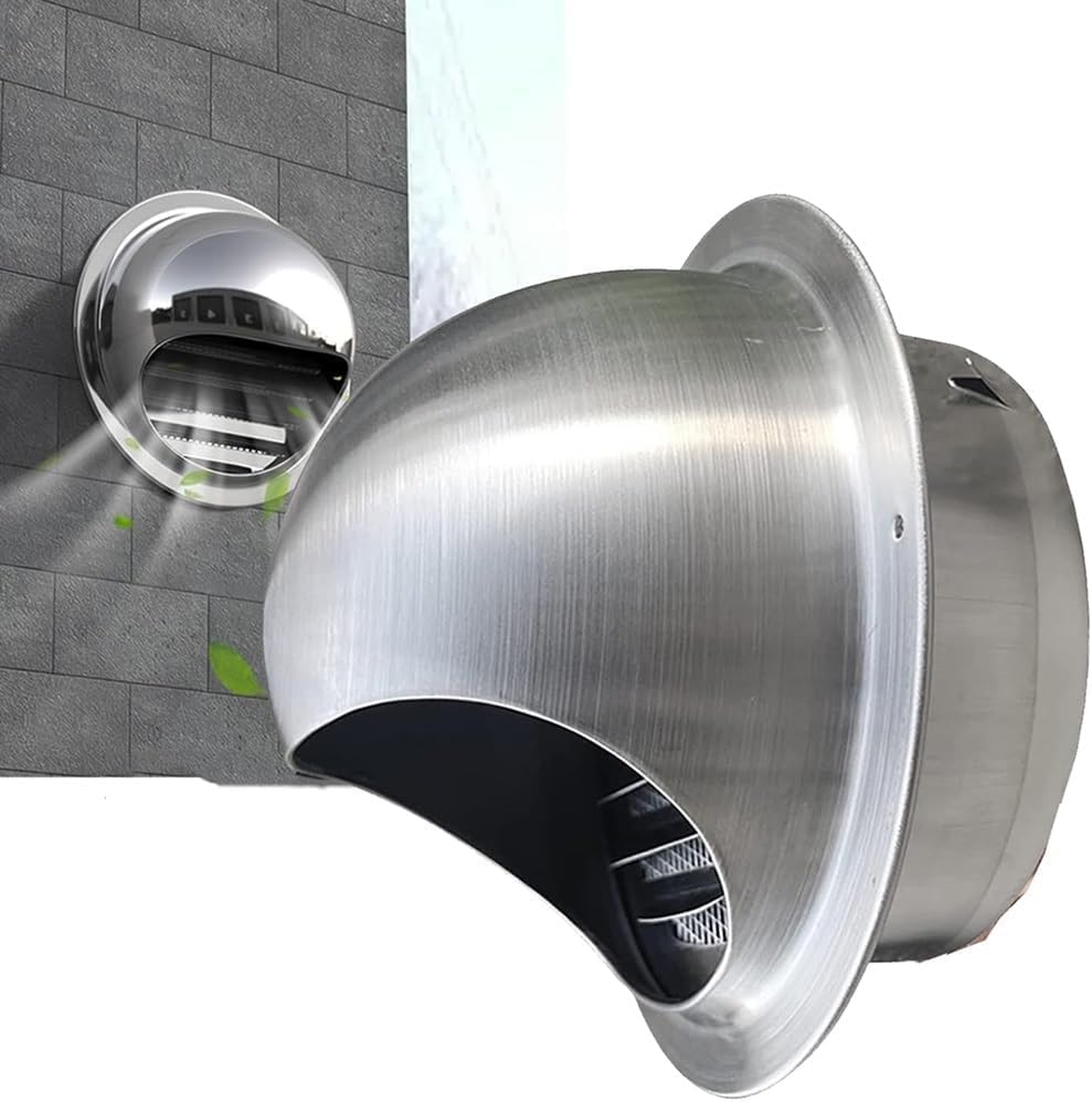 Grille de ventilation murale inox pour buanderie sans humidité