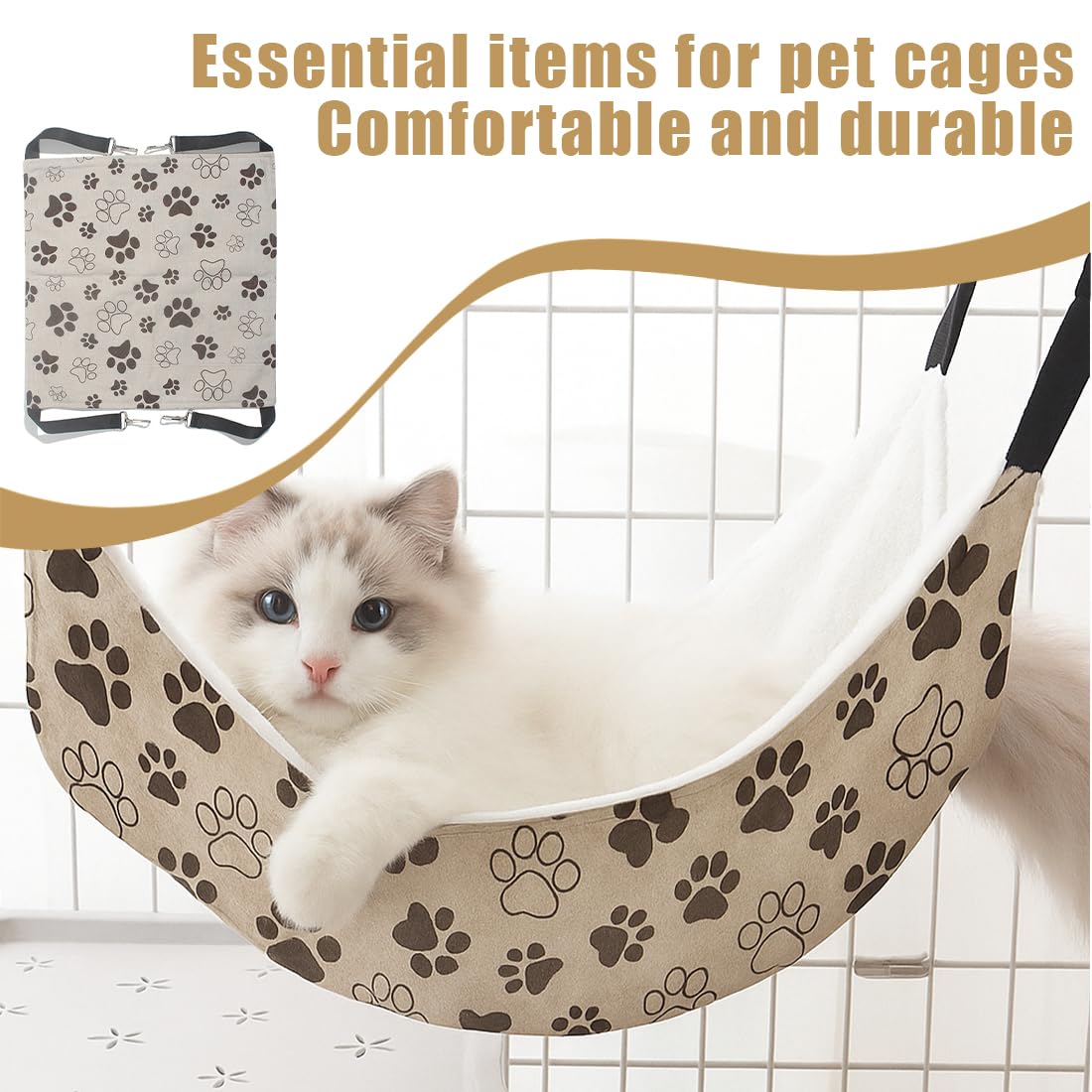 GXGM 1 Pièces Hamac Chat fenetre, Hamac pour Chat en Toile Suspendu pour Chat, Hamac pour Animaux de Compagnie, Doux et Respirant, Convient pour Les Chats, Chiens, Lapins