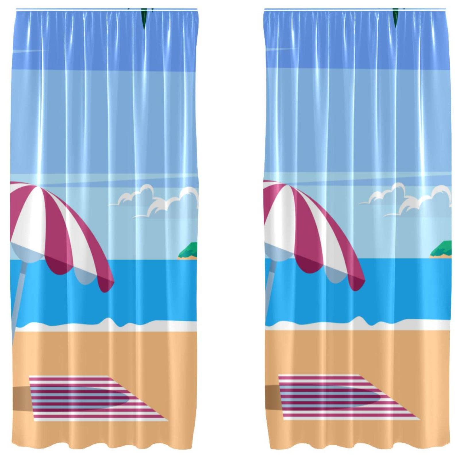 Rideaux occultants plage pour créer une ambiance estivale et relaxante dans votre chambre