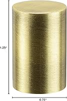 Vista 9 de Aspen Creative 24019-41, Cilindro para pantalla de lámpara, acero en acabado de latón antiguo, 1-1/4" altura