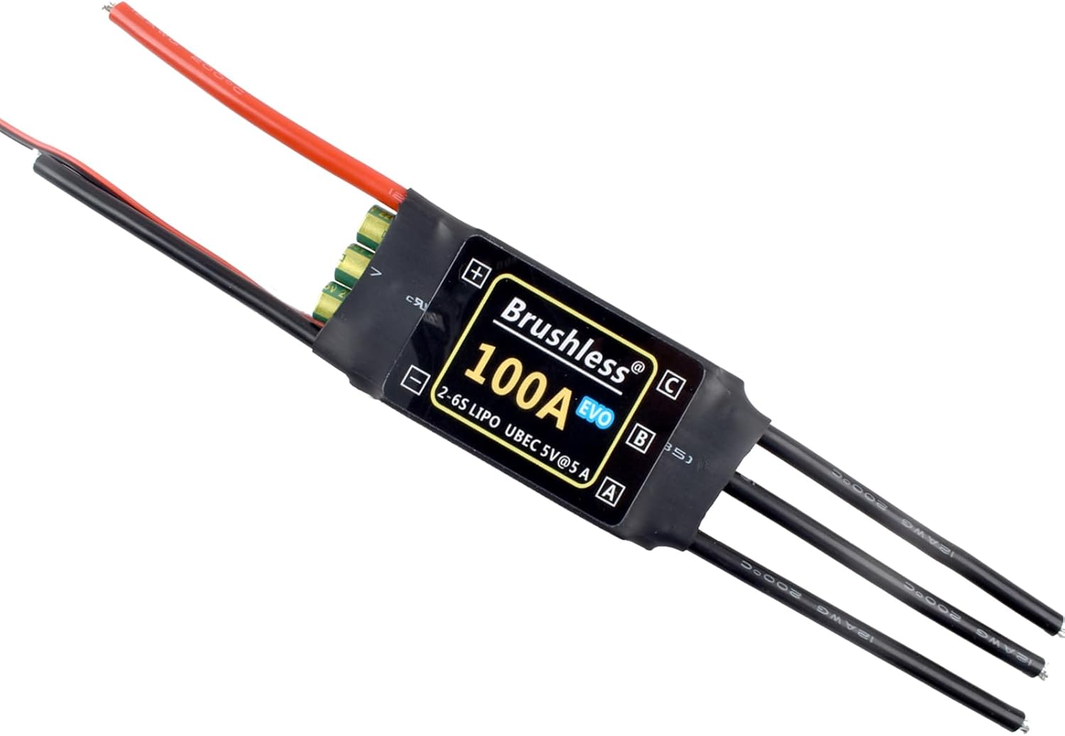 RC 100A BHLeli HV ESC Brushless 2-6S Helicopter LiPo Battery UBEC 5A/5V Output Aircraft Airplane FPV Racing Quad Fixed Wing Multi-axis Drone Quadcopter
