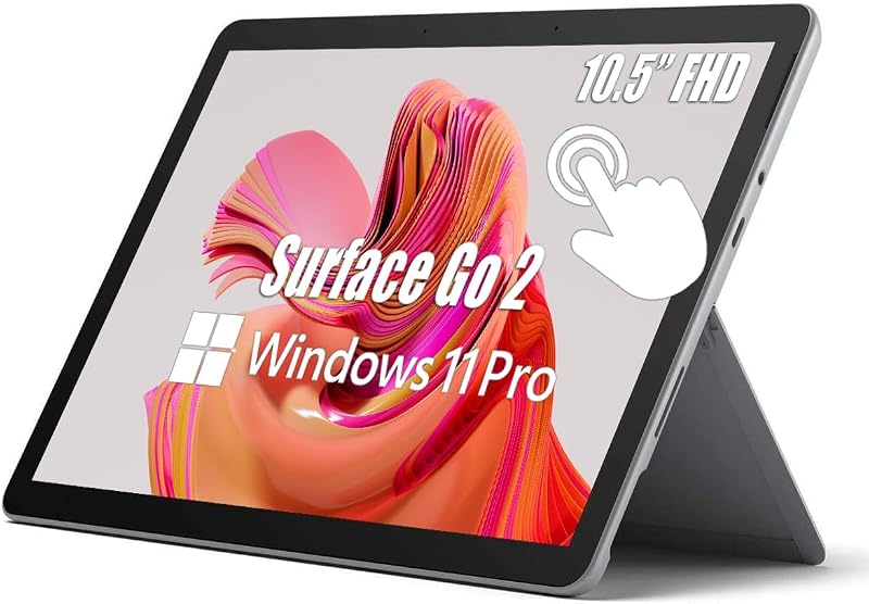 Microsoft Surface Go 2 Ultra-Portable 10.5" FHD Touchscreen Tablet, Intel Core M3-8100Y 1.1 GHz, 8GB RAM 128GB SSD, Windows 11 Pro (renovado)