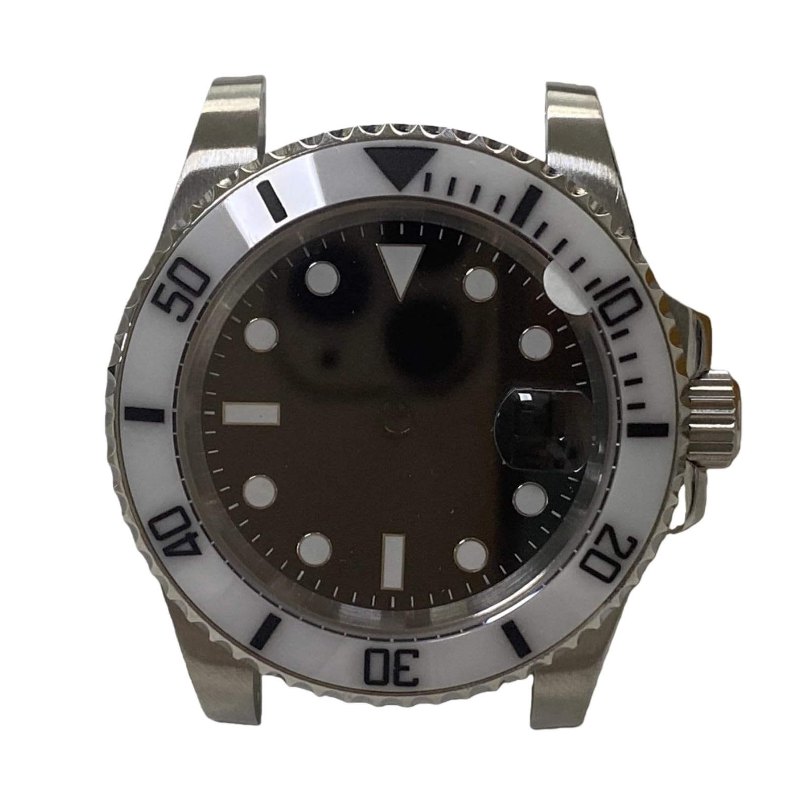 Styl Destro GMT Koperta Zegarka 40mm Lewa Koronka Szkło Szafirowe Lupa Daty Mechanizm Automatyczny 8215 3804 dla Rolex Submariner-17 40MM
