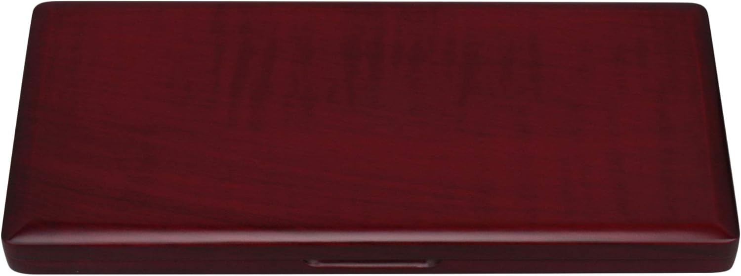 Yibuy Strong Clarinet Reed Box for 10 Reeds with Closure Mahogany Color Solid Wood