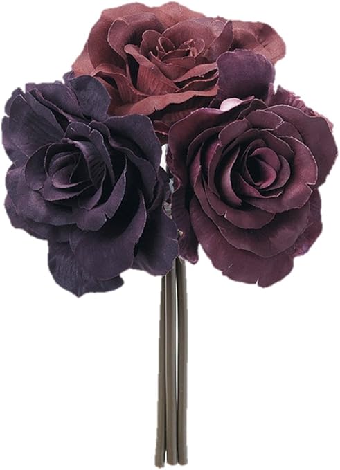 Amazon Asca 造花 ローズ 1束3本 全長cm 直径12cm 花径8 5cm ワイン A 331 015a 造花 オンライン通販
