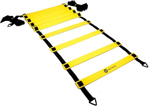Miniatura 1 de Sportisimo Escalera de agilidad de 164ft peldaños ajustables escalera de entrenamiento de velocidad equipo de entrenamiento