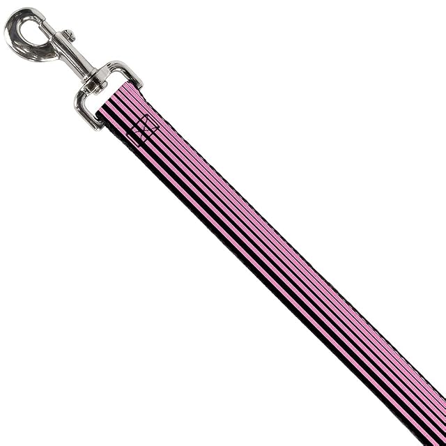 Foto 2 de 4 de Buckle-Down DL-W31946 Stripe Transition Black / Pink Pet Leash, 4' de Largo - 1" de Ancho