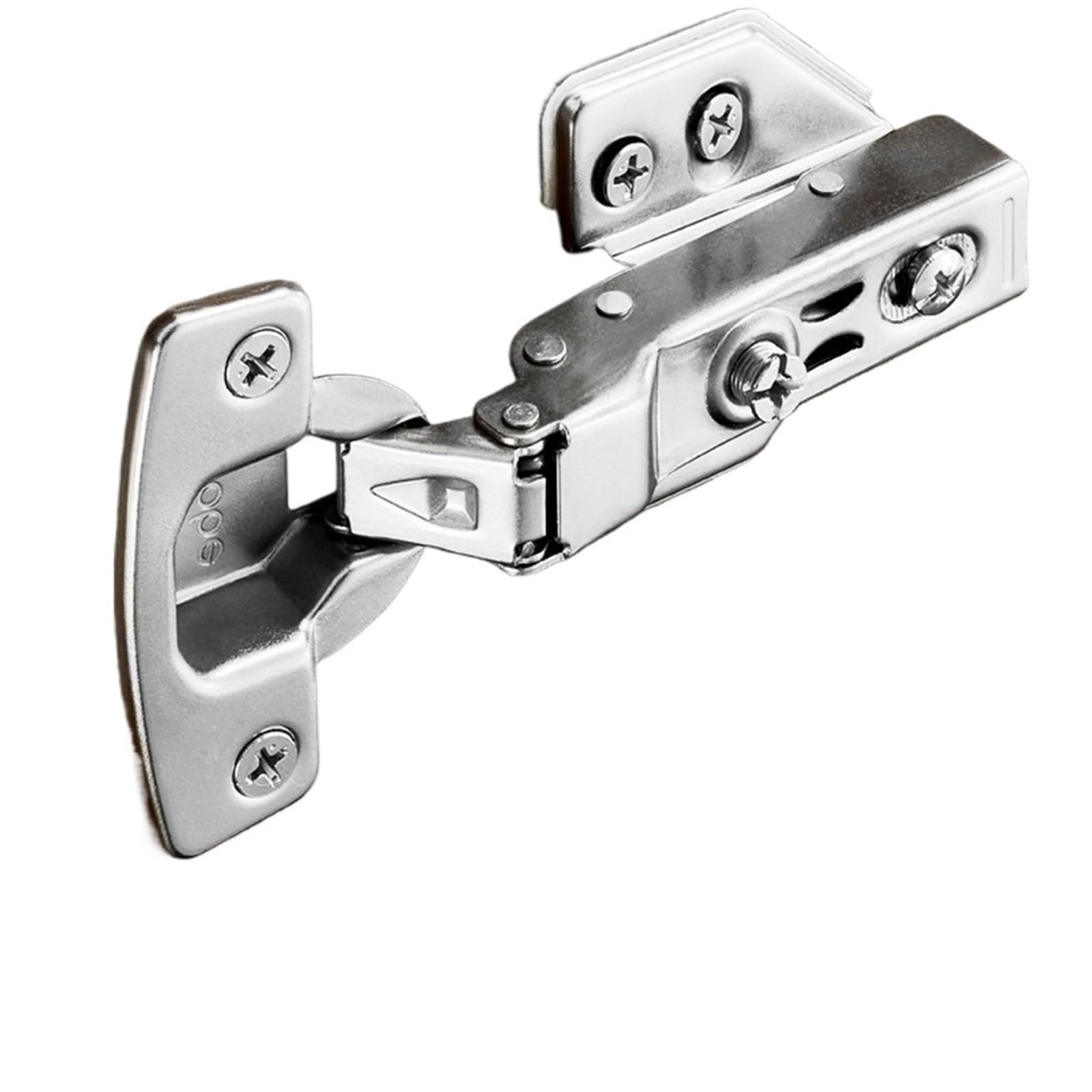 5Pcs 90/180 Degree Fittings Chair Extension Furniture Brackets Self-Locking Folding Hinge Foldable Support Frame Table Leg(Silver-Half Overlay)