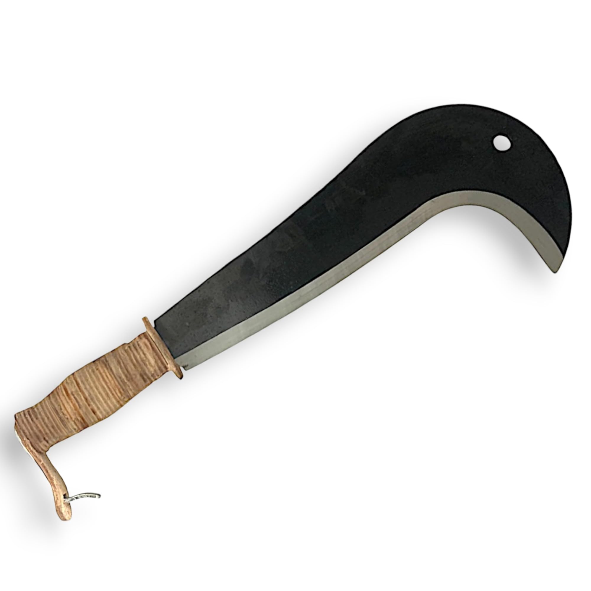 Roncola da agricoltura Tipo Bergamo 43 Cm Manico in cuoio Lama in acciaio Machete macete