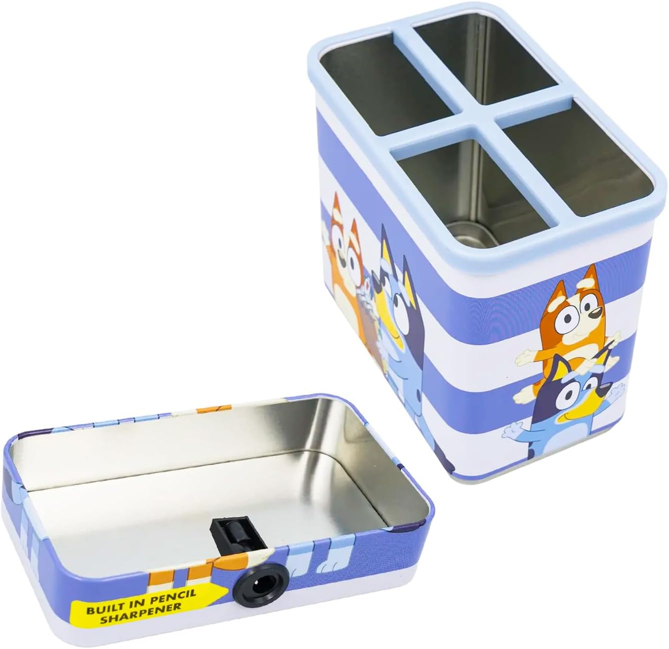 Bluey Pen & Pencil Holder Set - Bundle of Desk Organizer, Sharpener, Stickers, More | Bluey School Supplies Desktop Organizer Stationery Decor Pack image 5