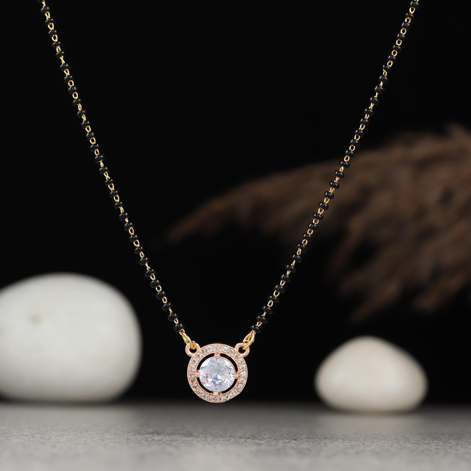 Stylish Stone Pendant Beads Mangalsutra with Extendable Chain