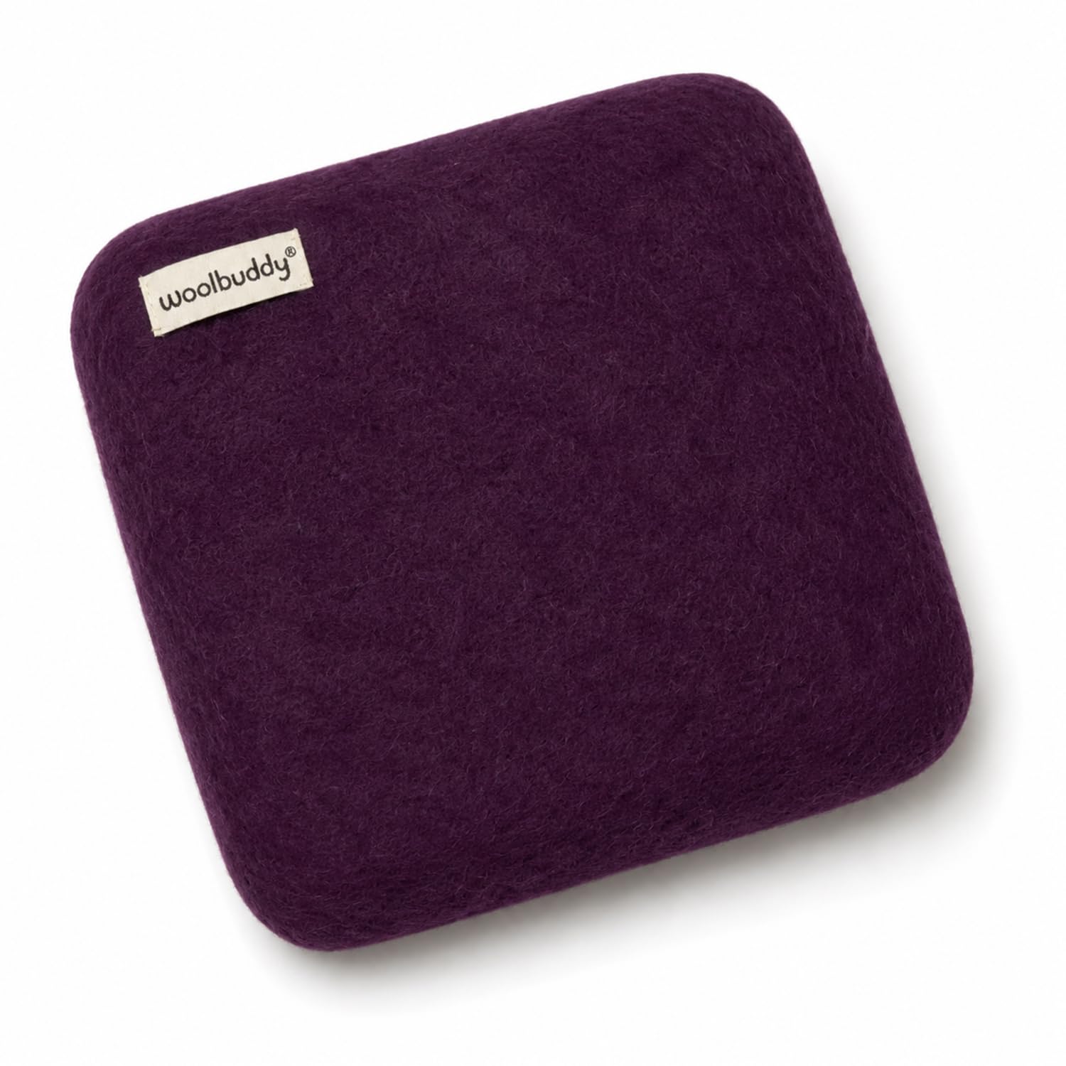 Woolbuddy Needle Felting Mat 6 x 6 x 1.5 Inch (Purple), Pure Wool Felt Pad
