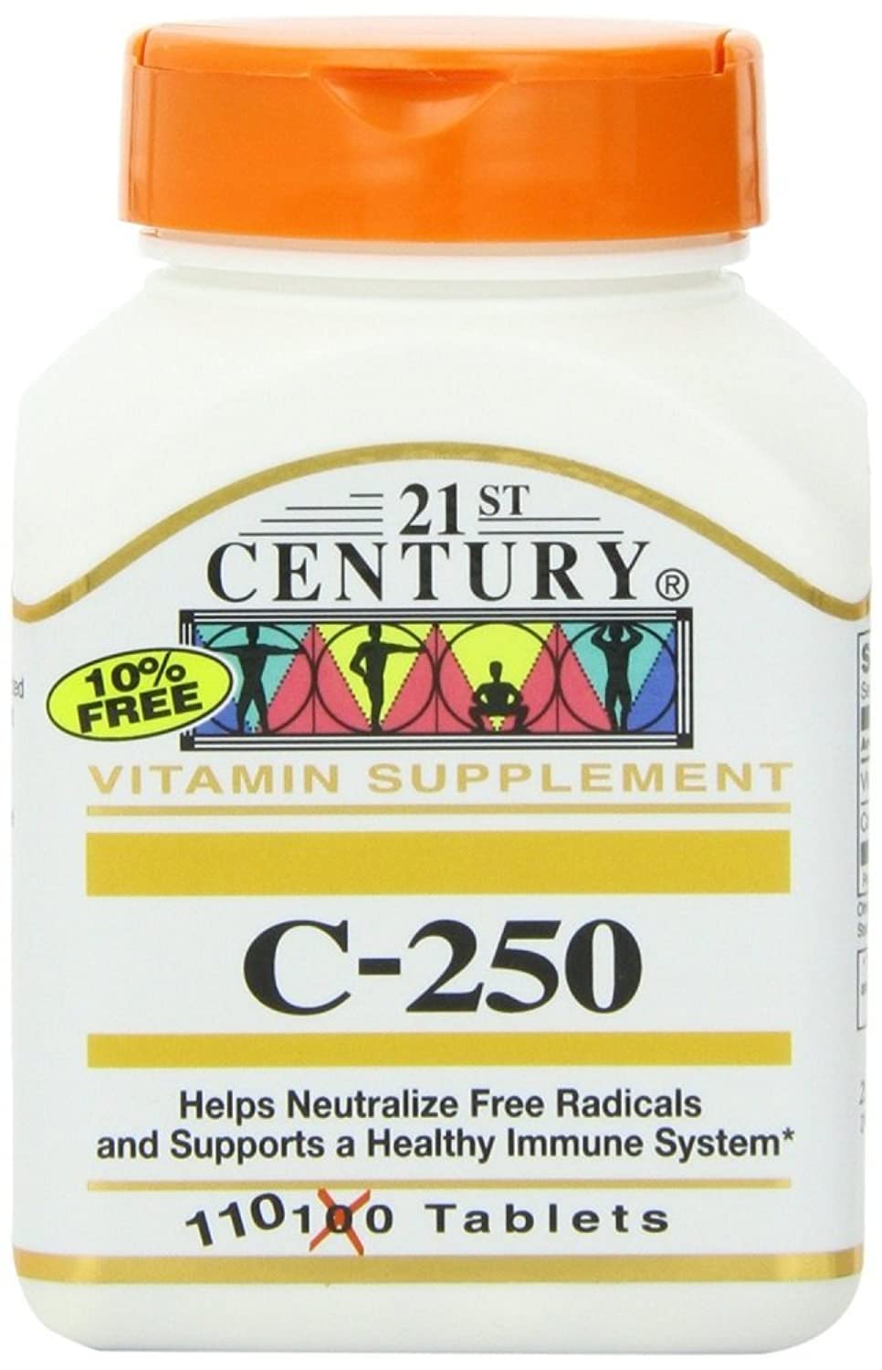 21st Century Antioxidant & Immune Support Vitamin Supplement, Vitamin C, 250 mg, 110 Tablets