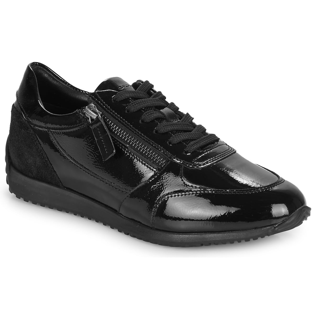 Geox Girls' D Calithe ASneaker, Black, 5 UK