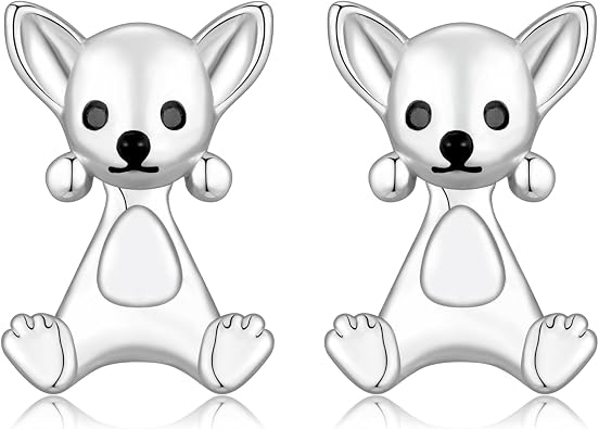 CERSLIMO Dog Gifts for Women Girls, S925 Sterling Silver Post Stud Earrings Hypoallergenic Animal Jewelry Birthday Christmas New Year Presents for Dog Lovers