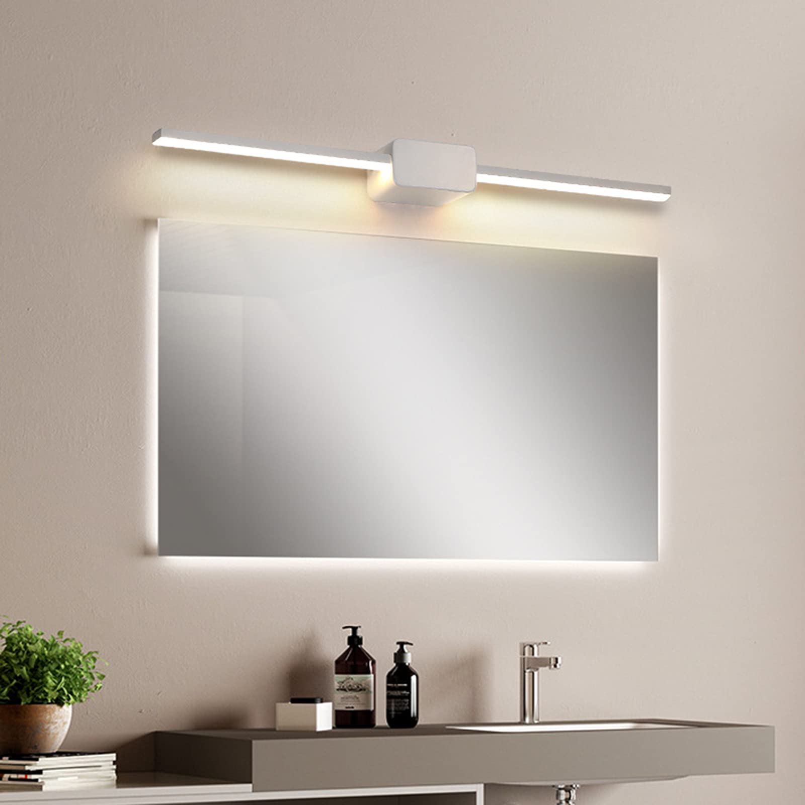 Lampada da parete a LED per specchio da bagno per casa e hotel, 41 cm, moderna illuminazione per trucco, ideale per tavoli da toeletta e vasche da bagno, luce calda