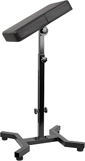 HUOXOU Tattoo Arm Rest Stand - Stable 4-Corner Base, Adjustable Height 27-39", Thick Soft Pad, Foldable for Tattoo Artists