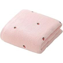 Pack of 2 lightweight and comfortable designer towel set for women cotton towel set with strawberry embroidery