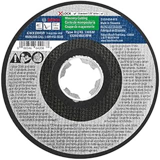 BOSCH CWX1M500 5 in. x 1/16 in. X-Lock Arbor Type 1A (ISO 41) 24 Grit Masonry Cutting Abrasive Wheel Grinding, 5 Inches