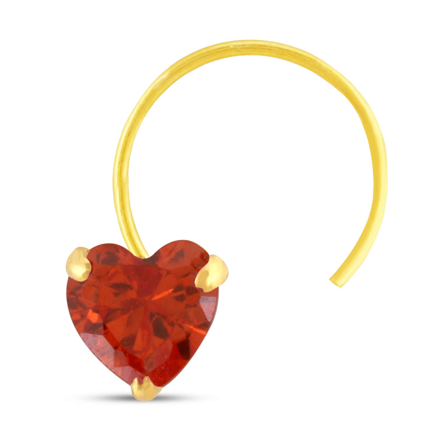 GEHLOT ; OneStep Towards Online Heart 14karat Yellow Gold Nose Pin | Wire Taar String Stud Diamond Piercing Nose Stud | For Women and Girls - Orange (B09RX2NQHM) Amazon Price History, Amazon Price Tracker
