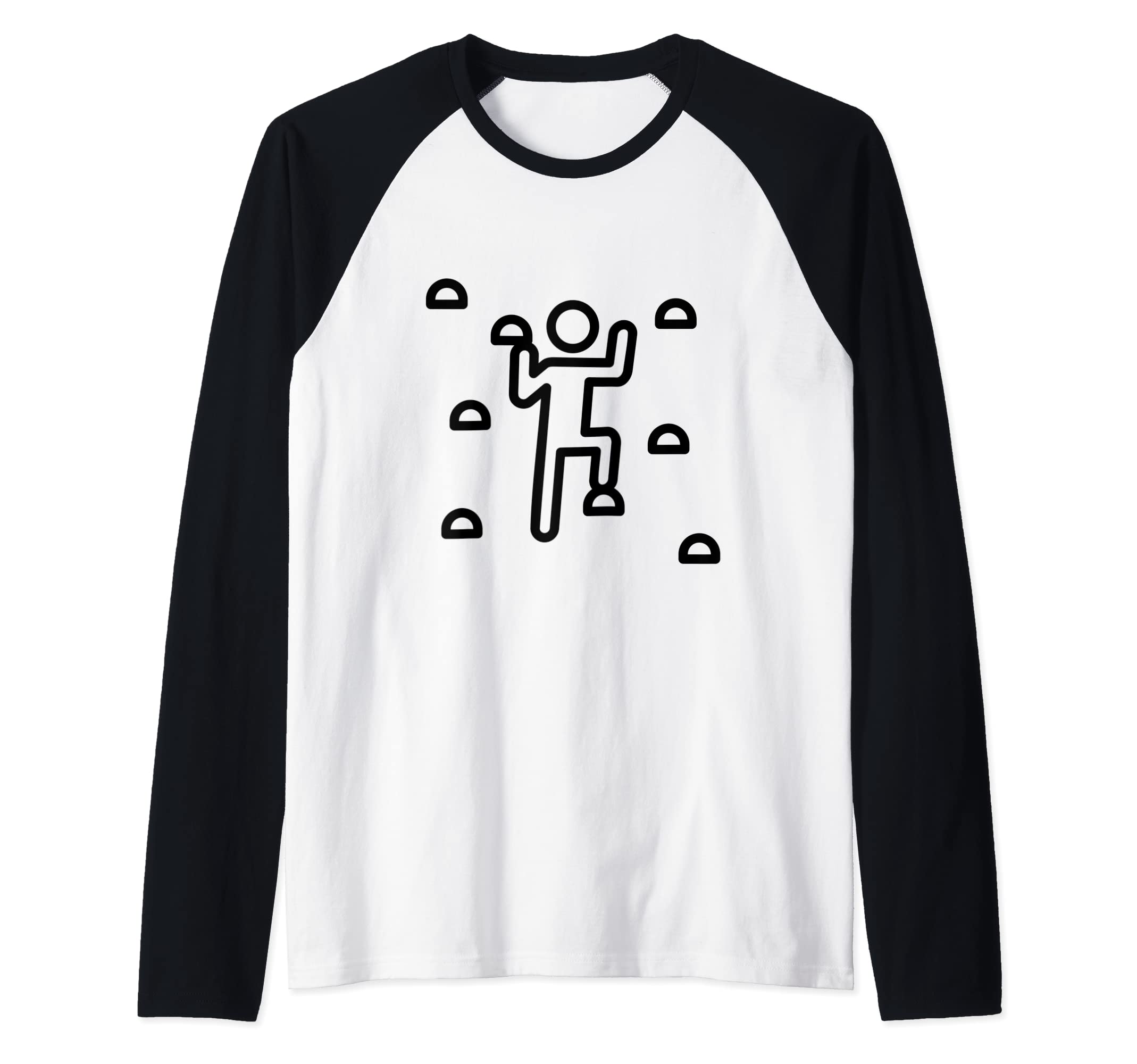 Lead climbing climb quickdraws snap-gate clips wall climber Raglan Baseball Tee
