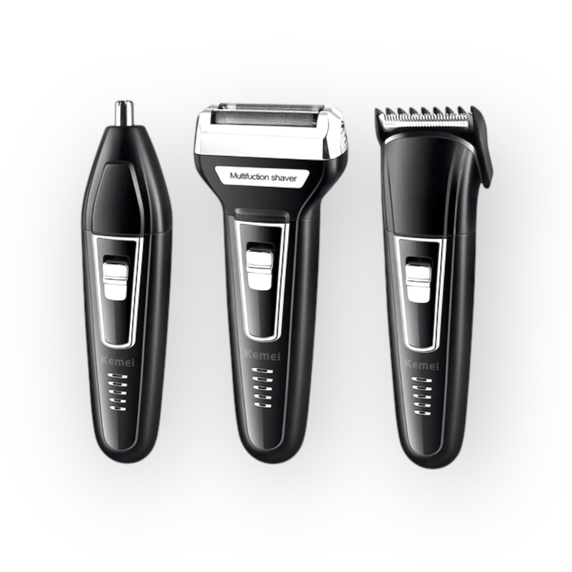 3 in 1 Electric Razor Men Beard Trimmer Rechargeable Waterproof Shaver Professional Cordless Hair Clippers Nose Hair Trimmer Grooming Set