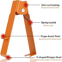 Vista 3 de Herramienta peladora de espinas de rosas, herramienta peladora de espinas de hoja de metal, herramienta peladora de rosas, alicates para quitar