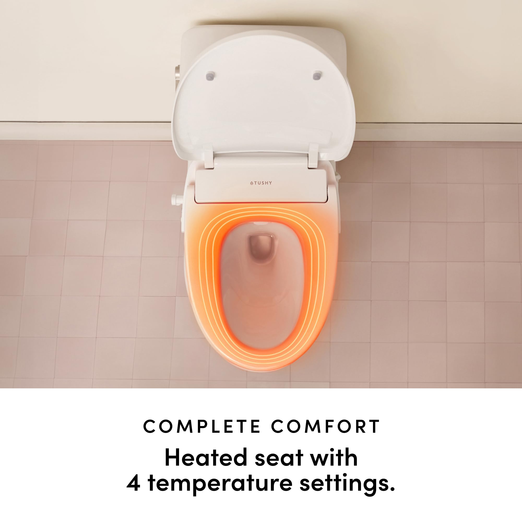 TUSHY Cloud Electronic Bidet Heated Toilet Seat Intelligent Remote w Personal Settings Instant Warm Water Heated Seat and — view 3