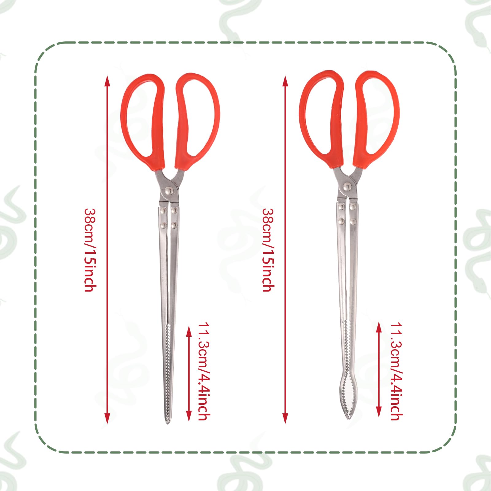 2 Pinze Per Alimentazione Rettili 38cm - Acciaio Inox Per Serpenti, Ragni E Piccoli Animali - Foto 6