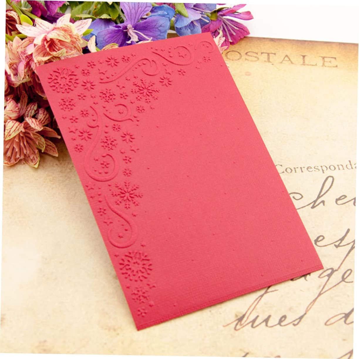 Holibanna DIY Plastic Embossing Folder Template for Scrapbooking Snowflake and Star Design 3D Embossing Die Cuts for Card Making and Paper Crafts