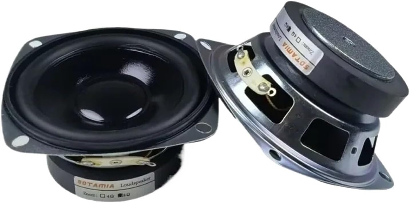 SOTAMIA 2Pcs 3 Inch 8 Ohm 15W Midrange Bass Speakers for Home Theater & Audio Systems