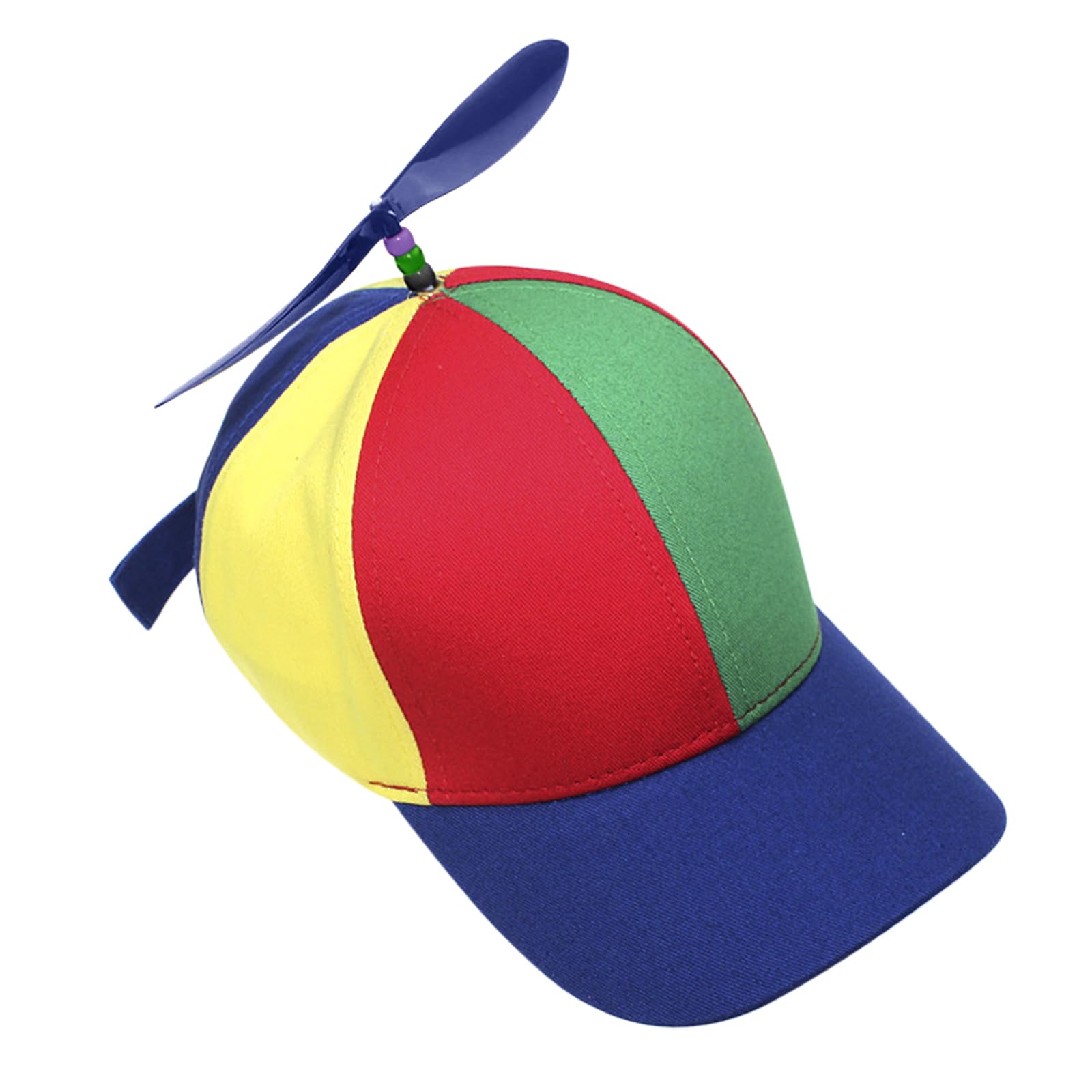 Kids Cute Propeller Hat Toddlers Adjustable UV Protection Tennis Baseball Cap Sun Visor Funny Clown Cap Helicopter Top Hat Blue