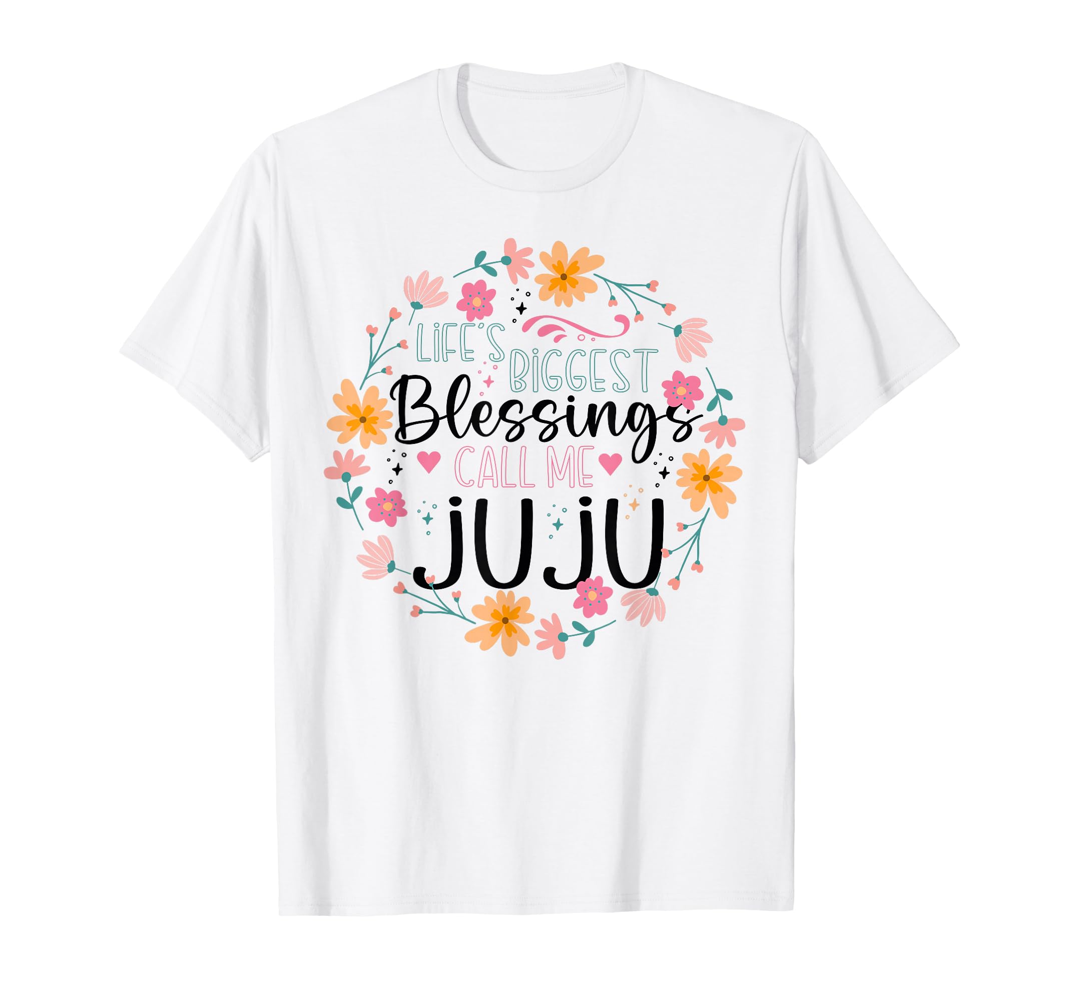 Life’s Greatest Blessings Call Me Juju | Floral Grandma T-Shirt