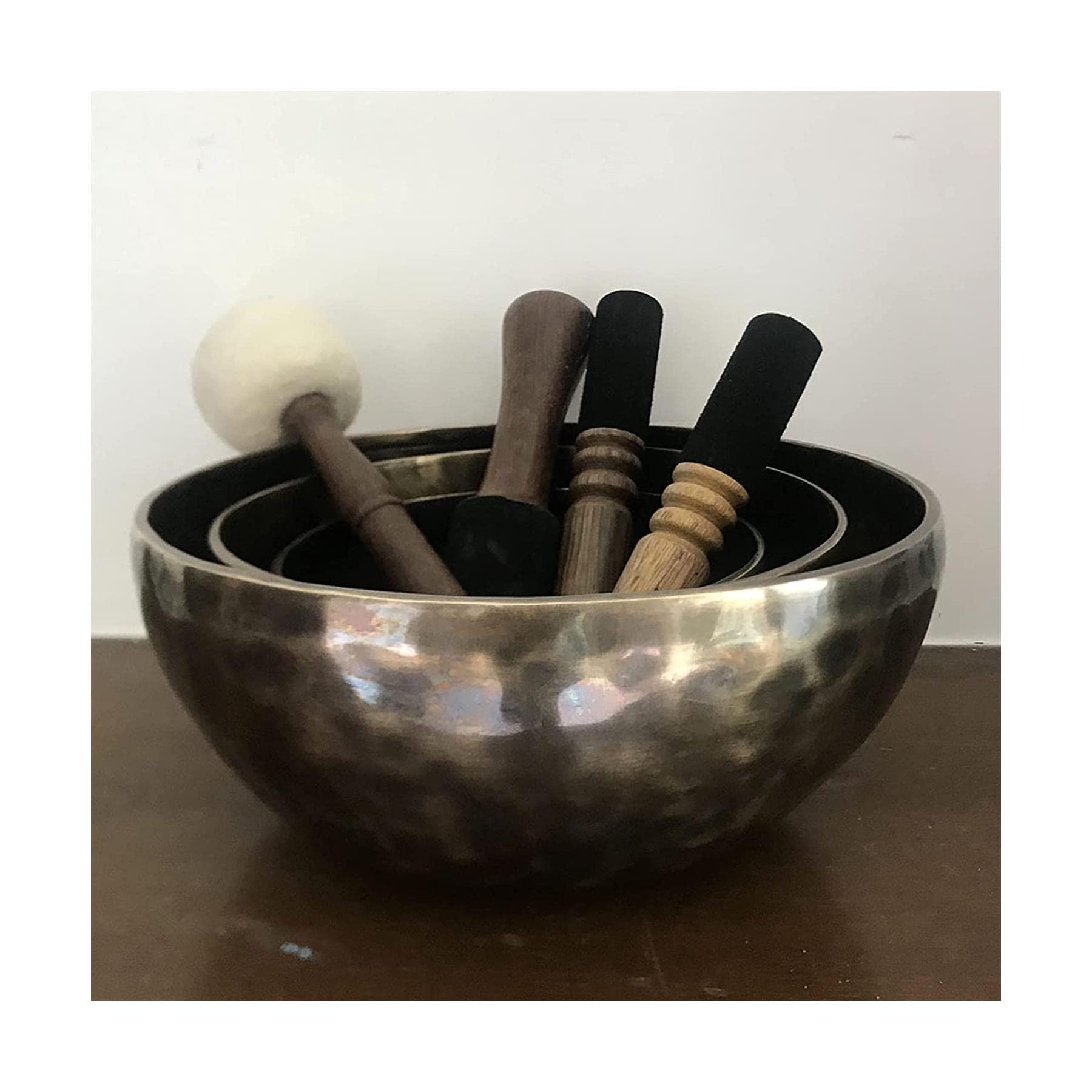 Set di campane tibetane per meditazione, yoga, guarigione dei chakra, preghiera e consapevolezza dal Nepal. Campana sonora buddista in metallo per meditazione, facile da suonare per principianti.