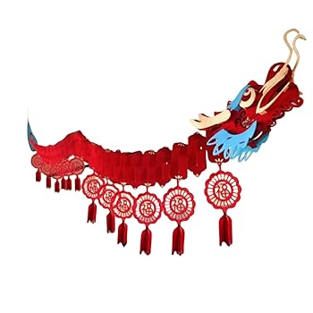 Amazon.co.jp: 旧正月用 中国のドラゴン 吊り下げ飾り フロント