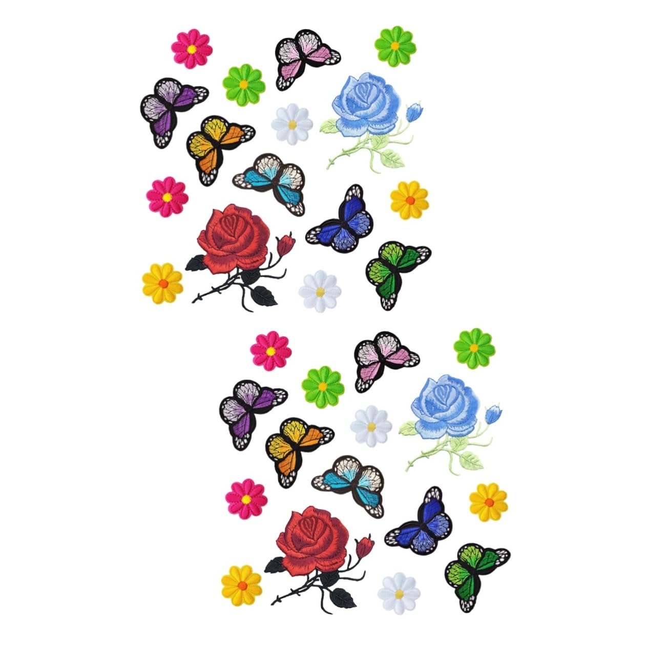 Patchs fleurs brodés pour customiser une veste en jean ou réparer un vêtement d'enfant
