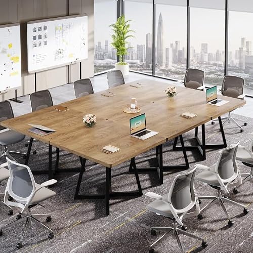Industrial Conference Table Set for Meetings