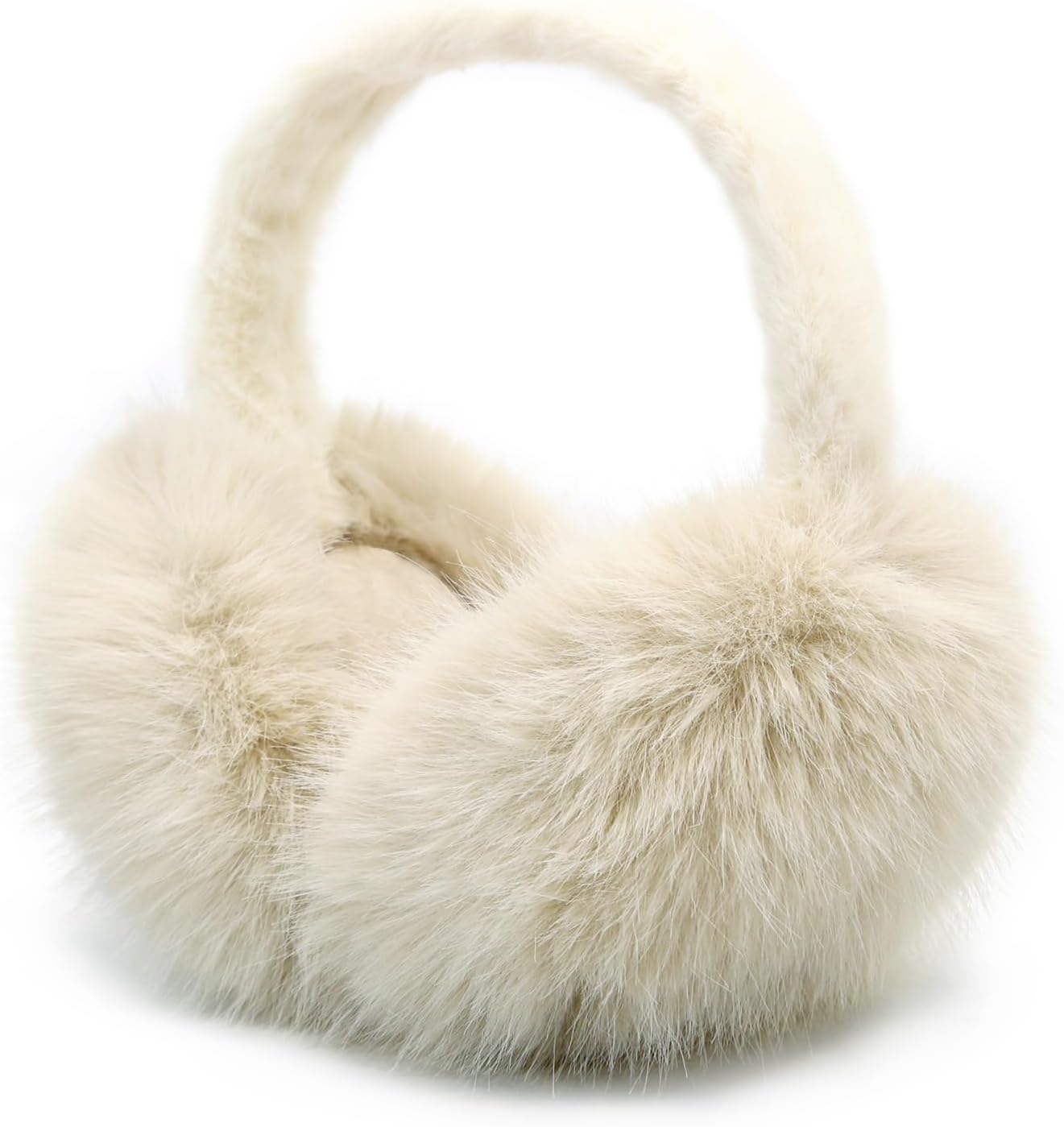 Women Winter Ear Muffs Fluffy Faux Fur Earmuffs Foldable Ear Warmer Girls Soft Ear Covers