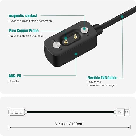 TUSITA Charger Cable Compatible with Form Smart Swim Goggles - 1M