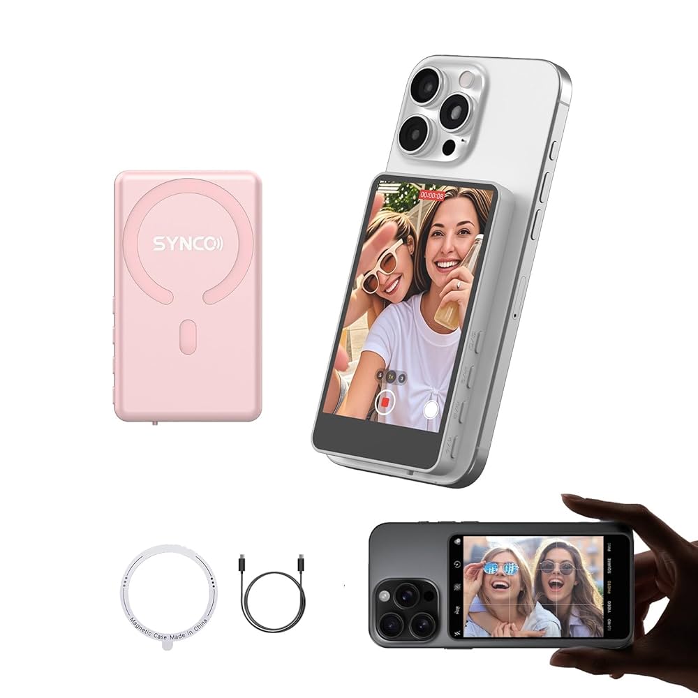 SYNCIO XView M4 ピンク 【即購入可】 Amazon | SYNCO XView M4 セルフィーモニタースクリーン - P2P