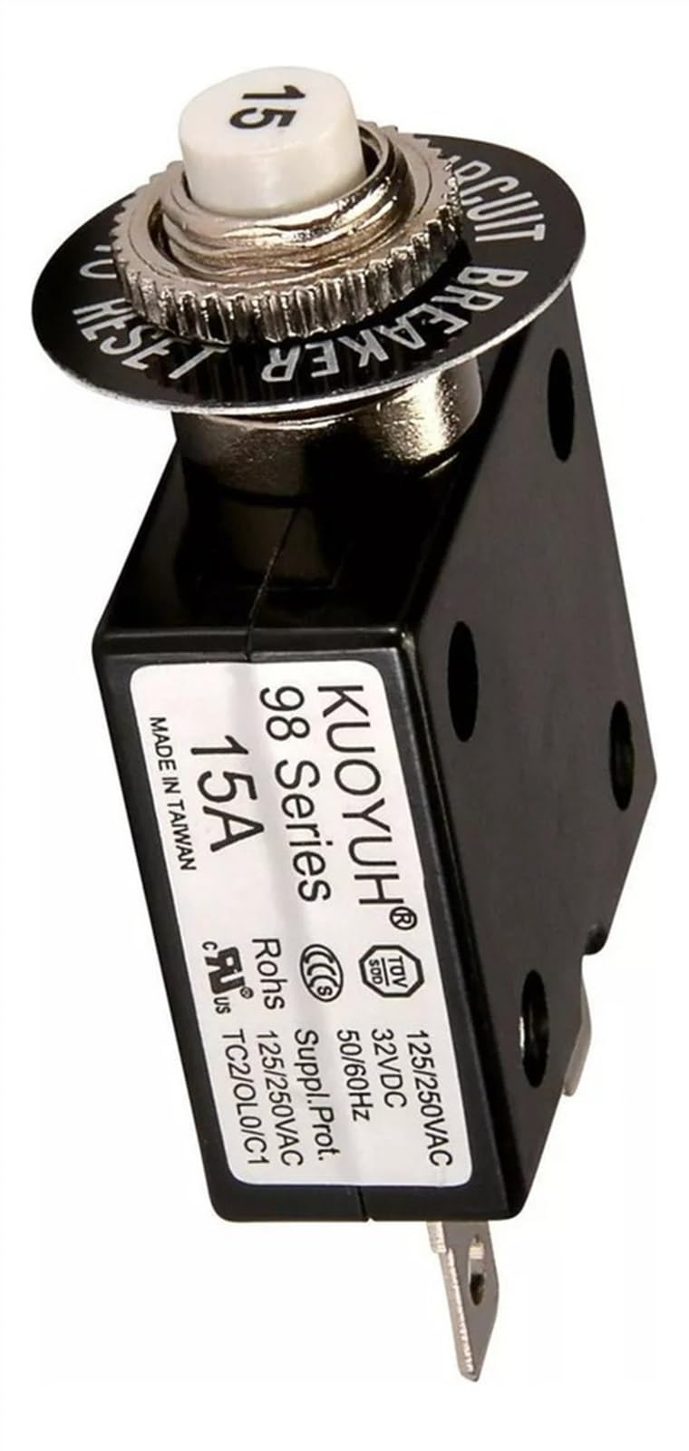 Interruttore di Protezione Termica con Interruttore 15amp 125/250vac
