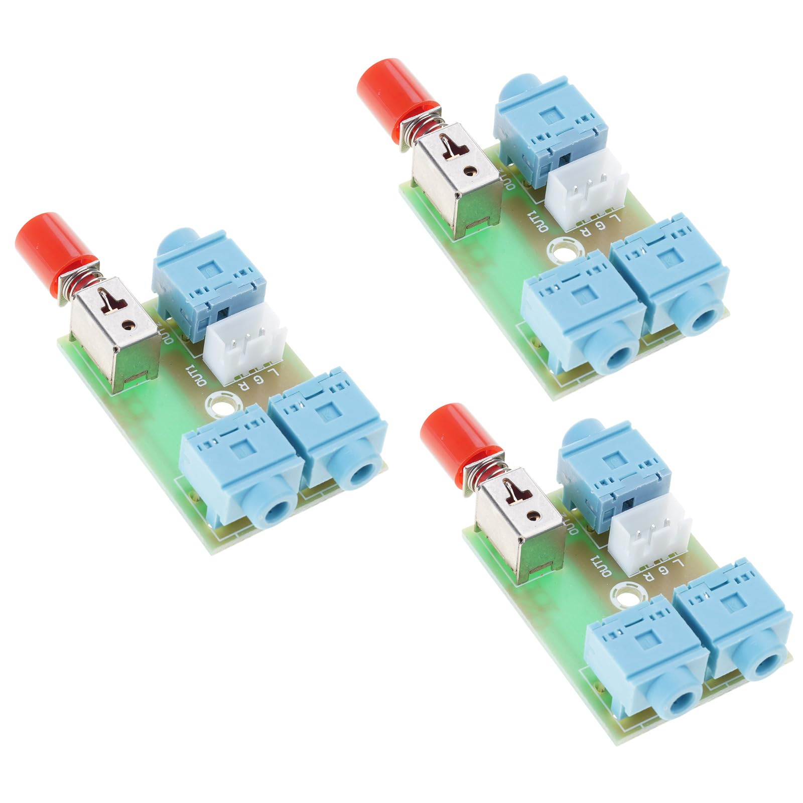 CRFFZ Manual Control Music Switches Board for 3.5mm Device Signals Transfer Selection Splitter Module Stable Double Input Selectors